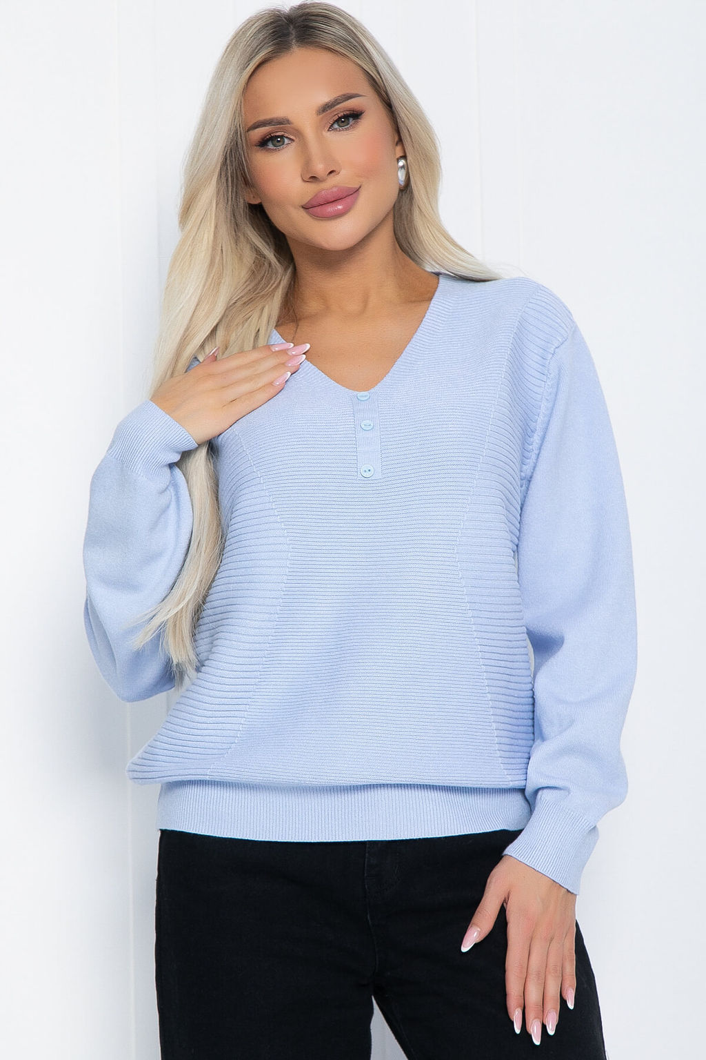 Джемпер Берцелия (голубой) Б12414-4 - Lt collection фото 6