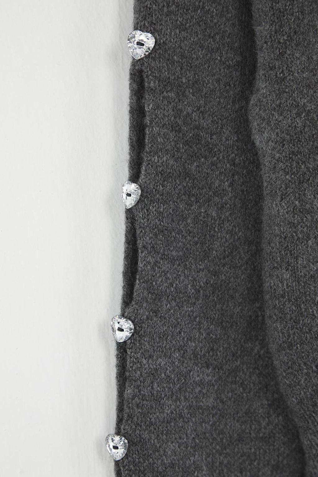 Antrasit Yumusak Dokulu Dugme Detayl? Triko Kazak TWOAW24KZ00384