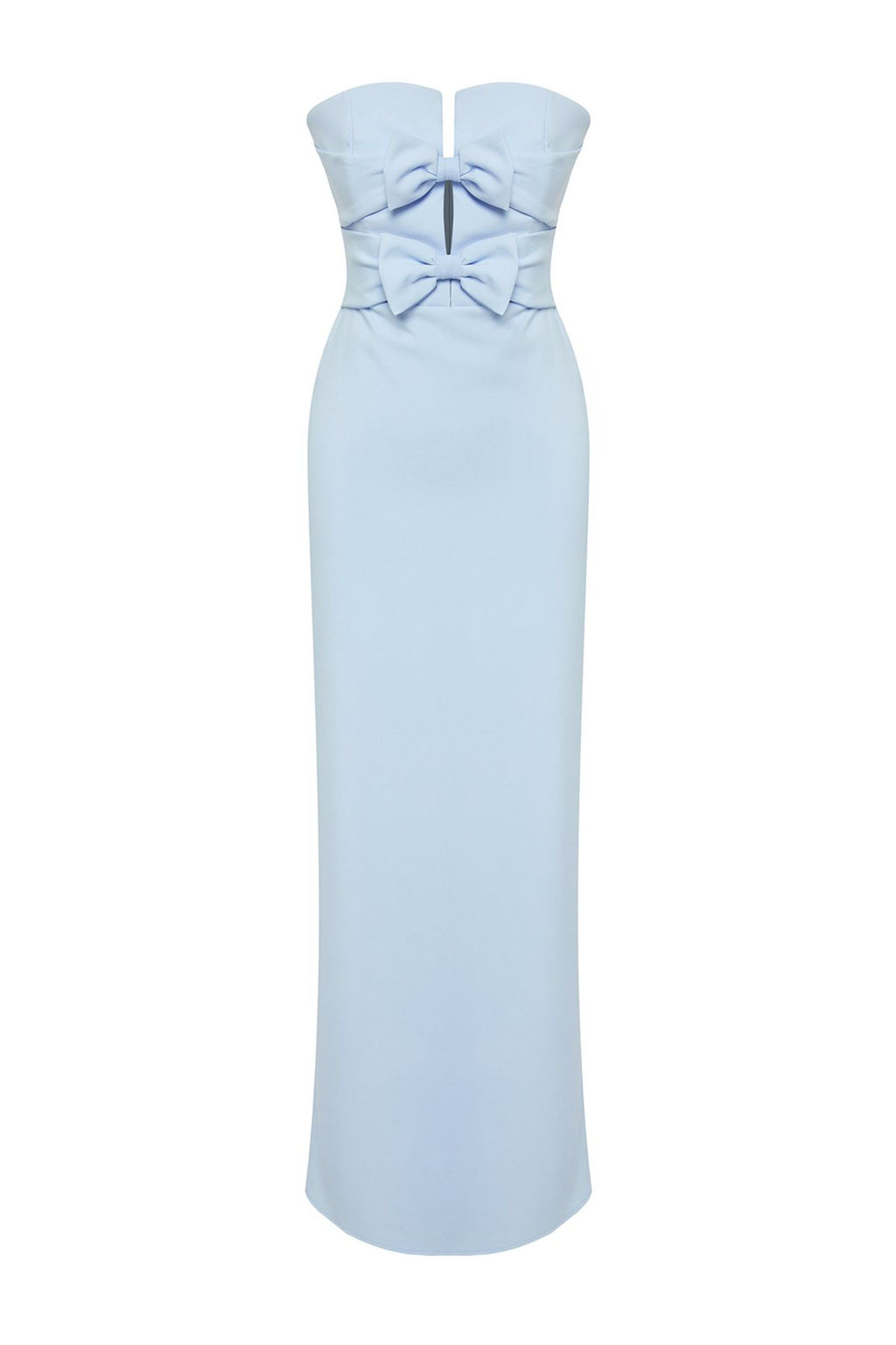 TRENDYOLMILLA K?rm?z? Fiyonk Detayl? Dokuma Uzun S?k Abiye Elbise TPRSS24AE00073  фото 5