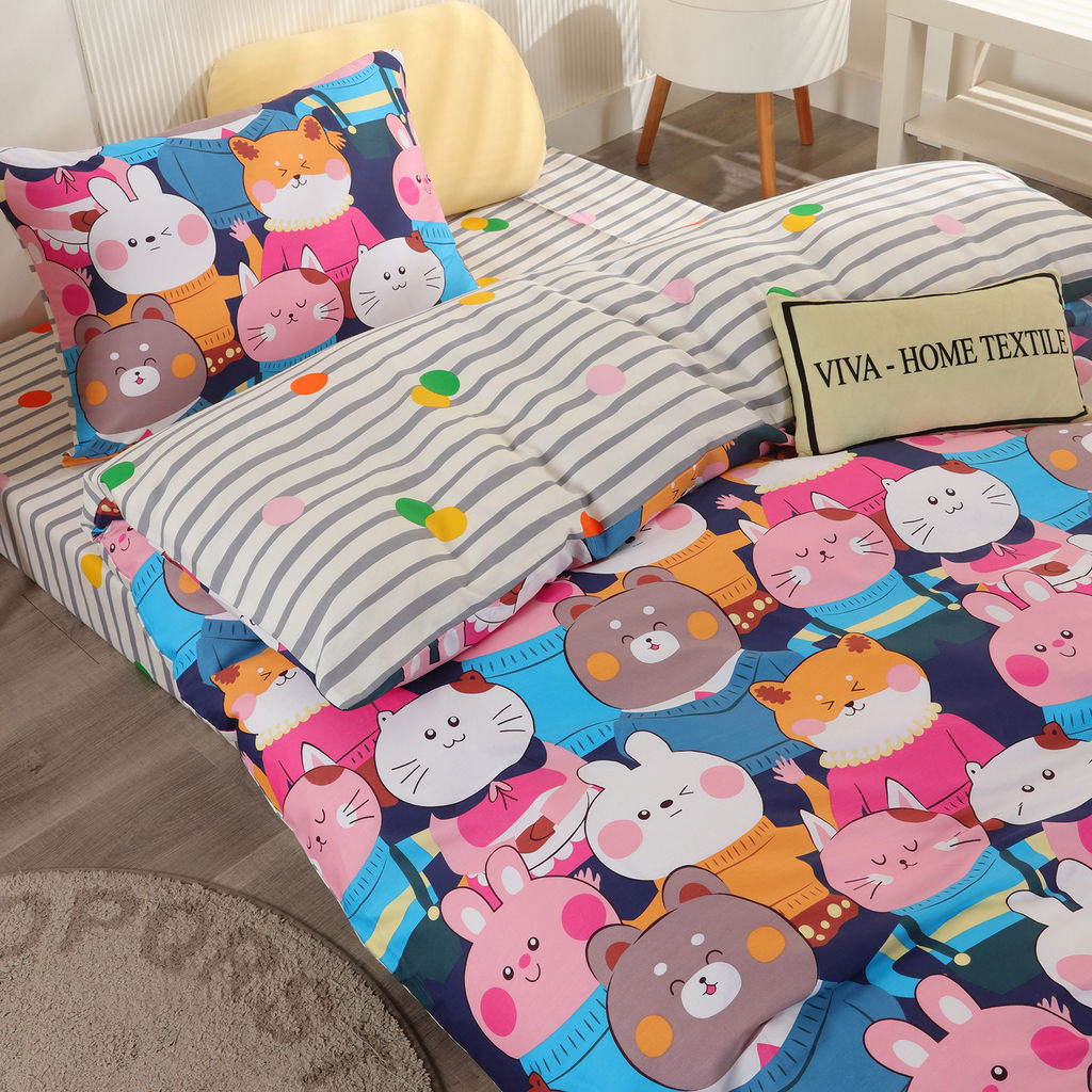 Комплект постельного белья на резинке Сатин Люкс KIDS 100% хлопок CDKR044 140*200*25/1.5 спальный/50-70 1 шт - Ситрейд фото 4