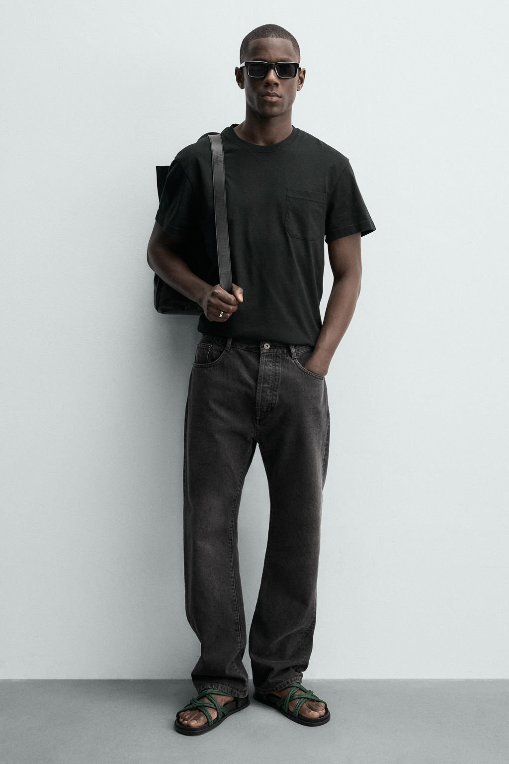 SANDALIA TIRAS CONTRASTE / Verde - Zara фото 2