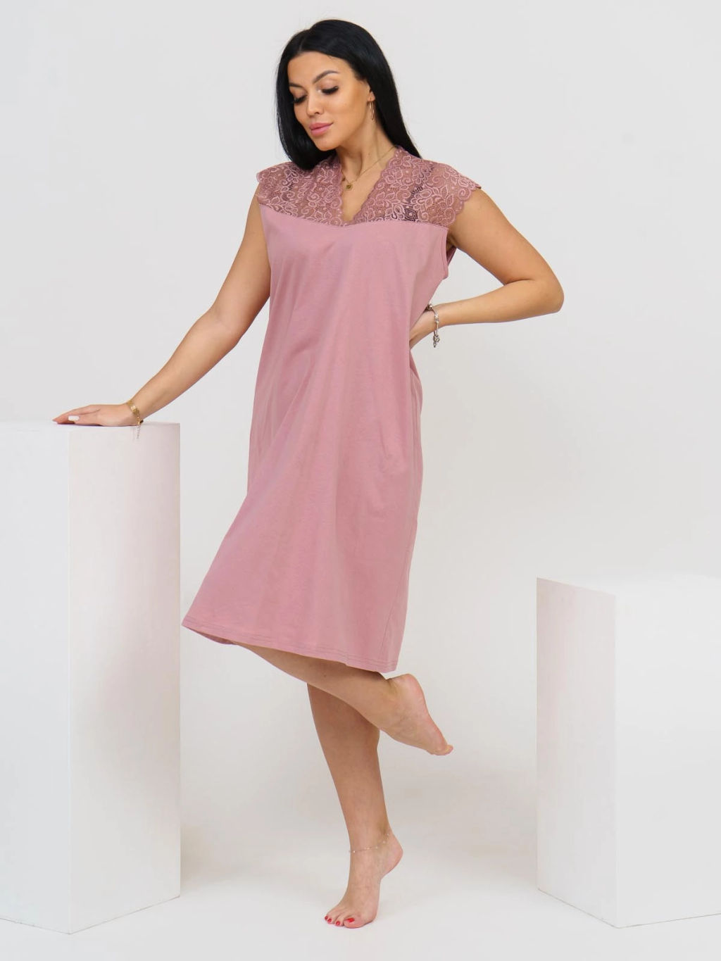 Ночная сорочка женская, цвет розовый