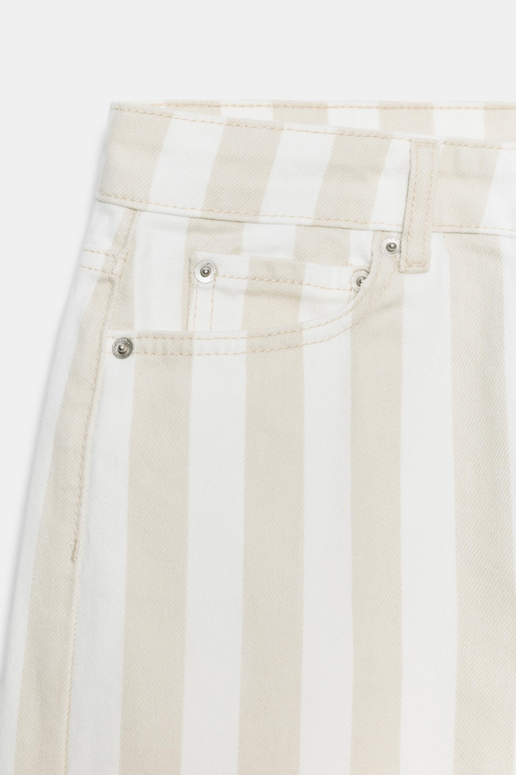 JEANS ZW COLLETION TAPERED TIRO MEDIO RAYAS / Crudo medio - Zara фото 7