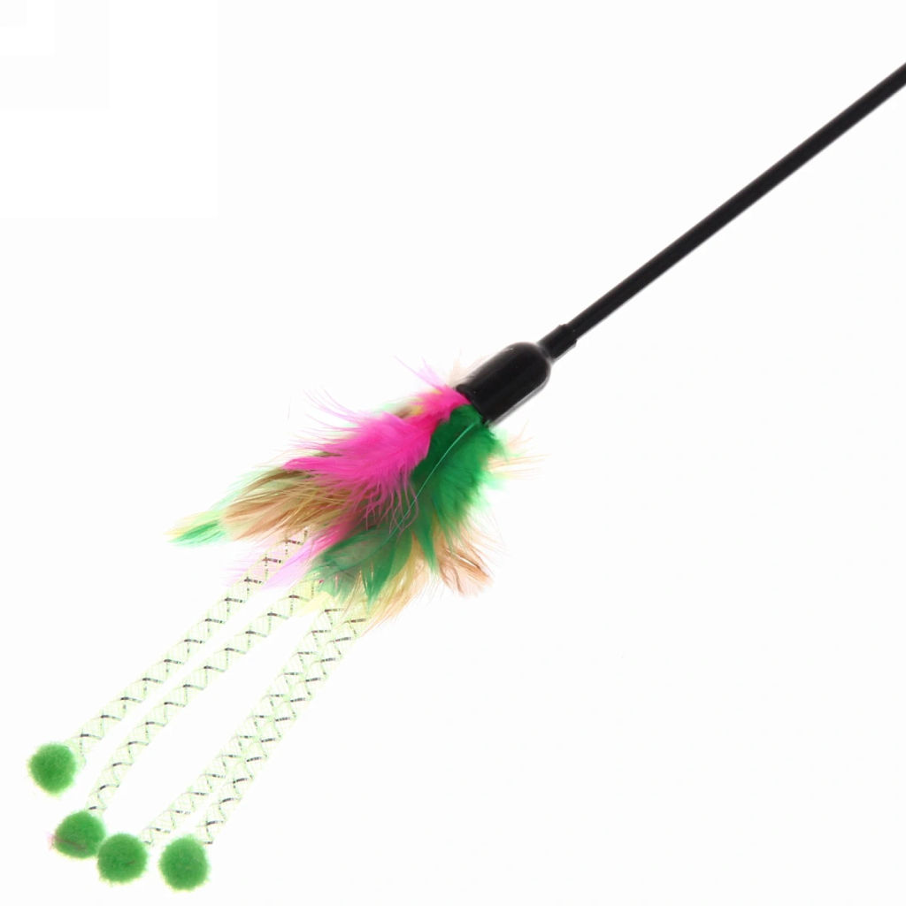 Цена за 6 шт. Игрушка для кошки на палочке "Пушистик" 60см