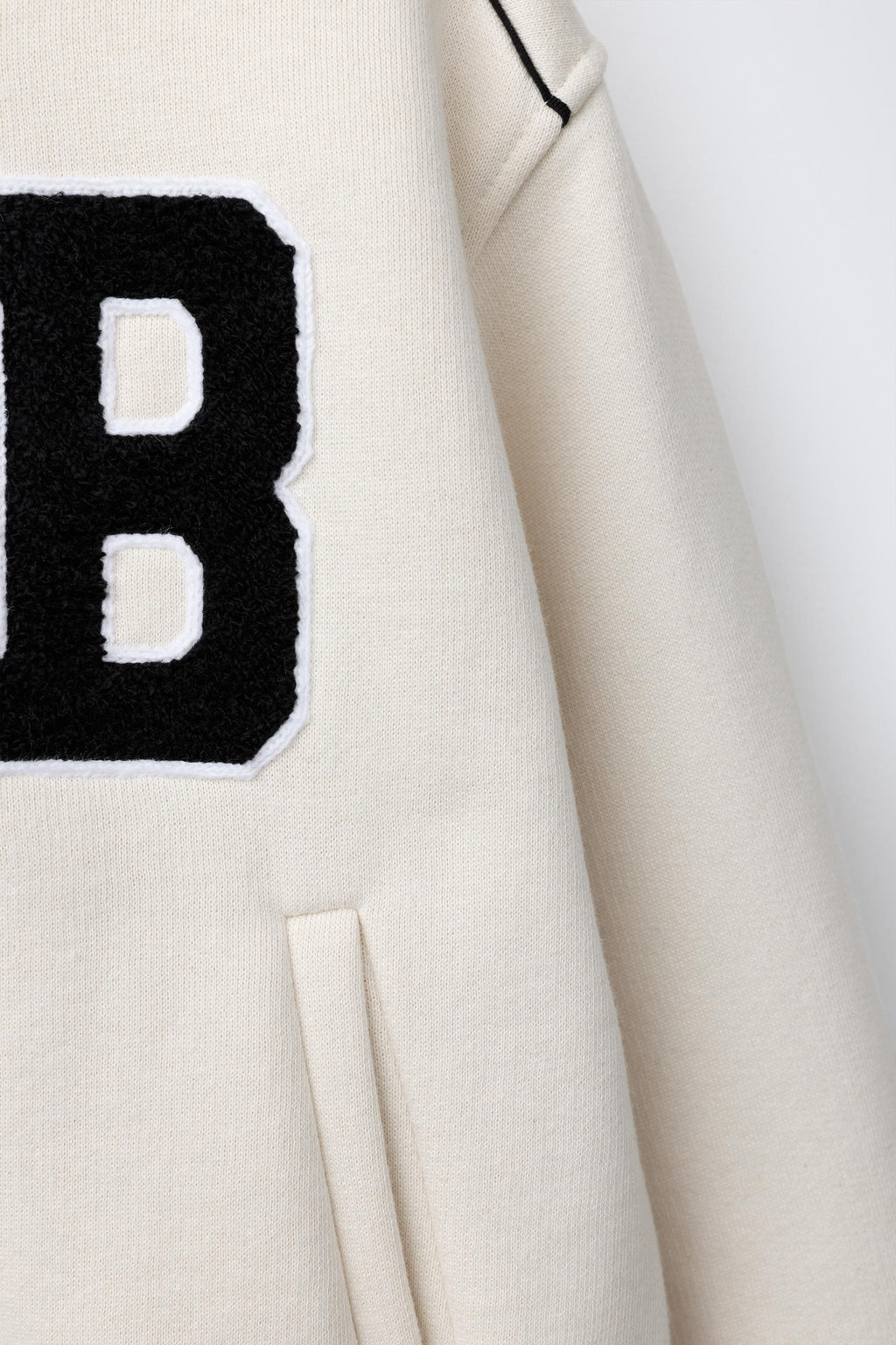 EMBROIDERED TEXT FLEECE BOMBER JACKET - Zara фото 3
