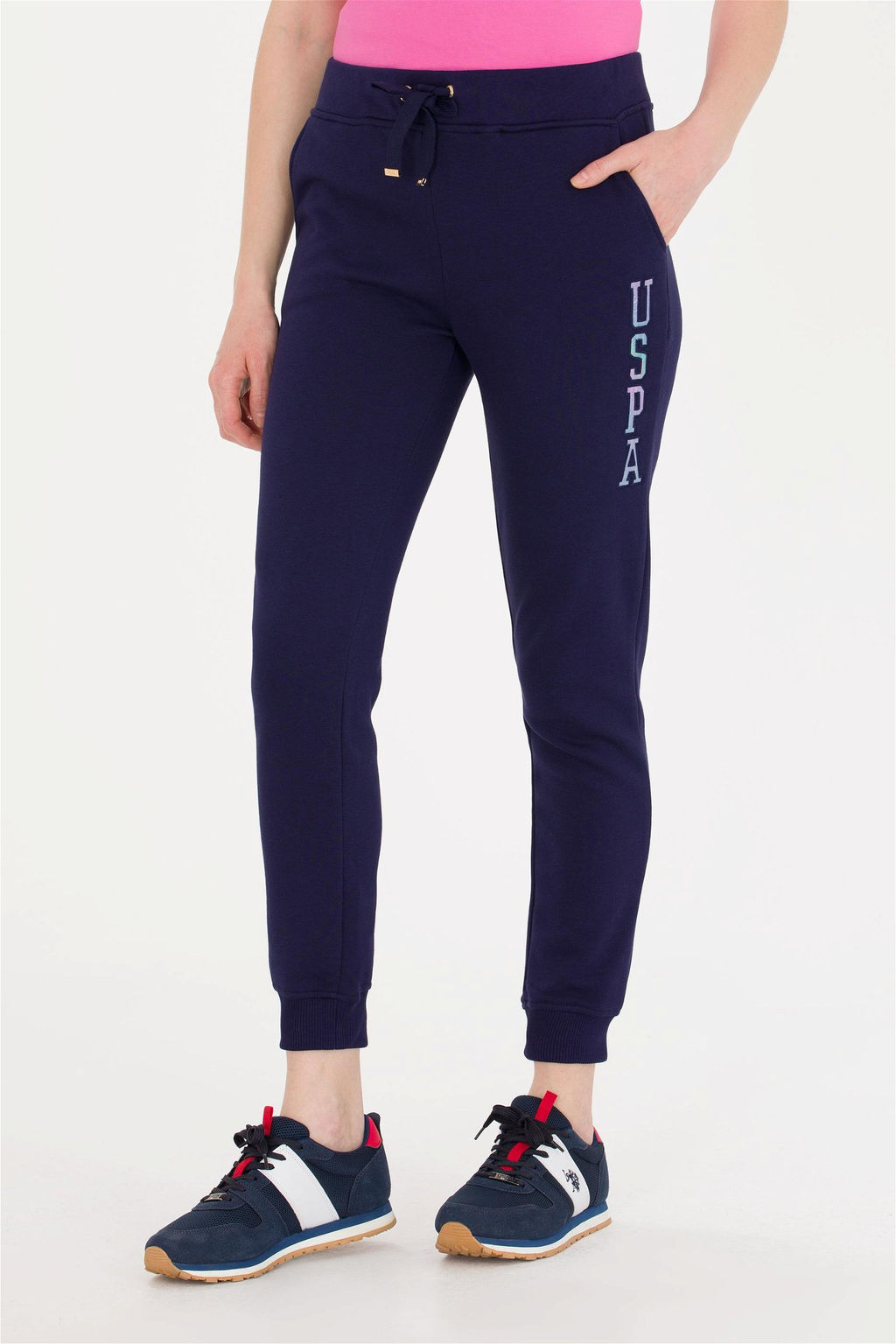 Женские темно-синие спортивные штаны для джоггеров Неожиданная скидка в корзине - U.s. polo assn фото 2