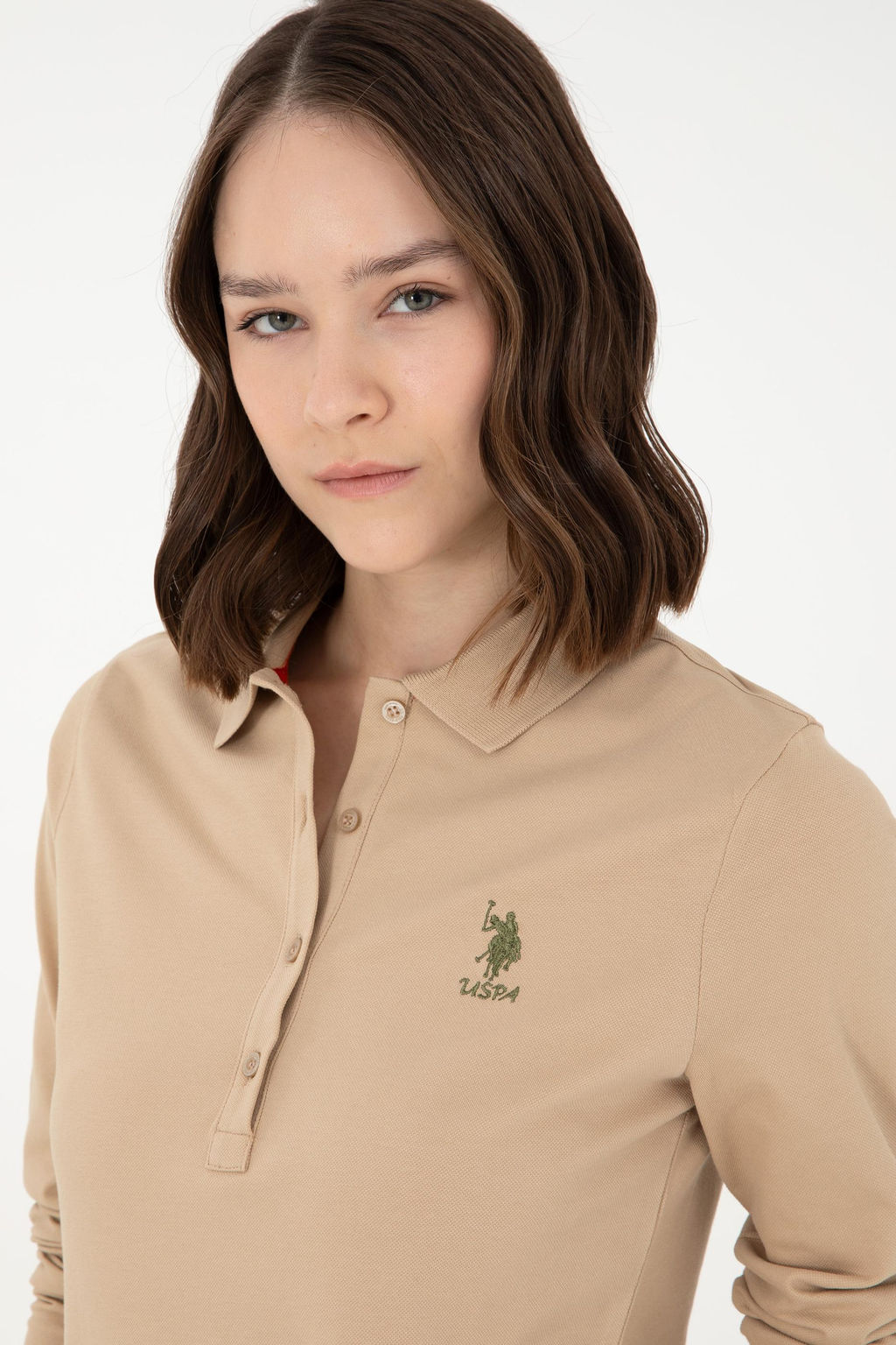 Женский базовый свитшот песочного цвета - U.s. polo assn фото 2
