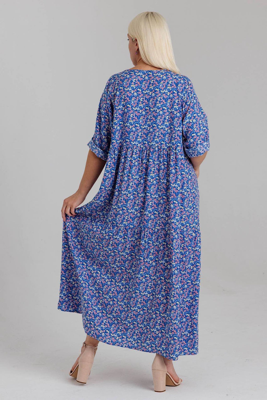 Платье штапель 5872/119/Голубой - Rise фото 4