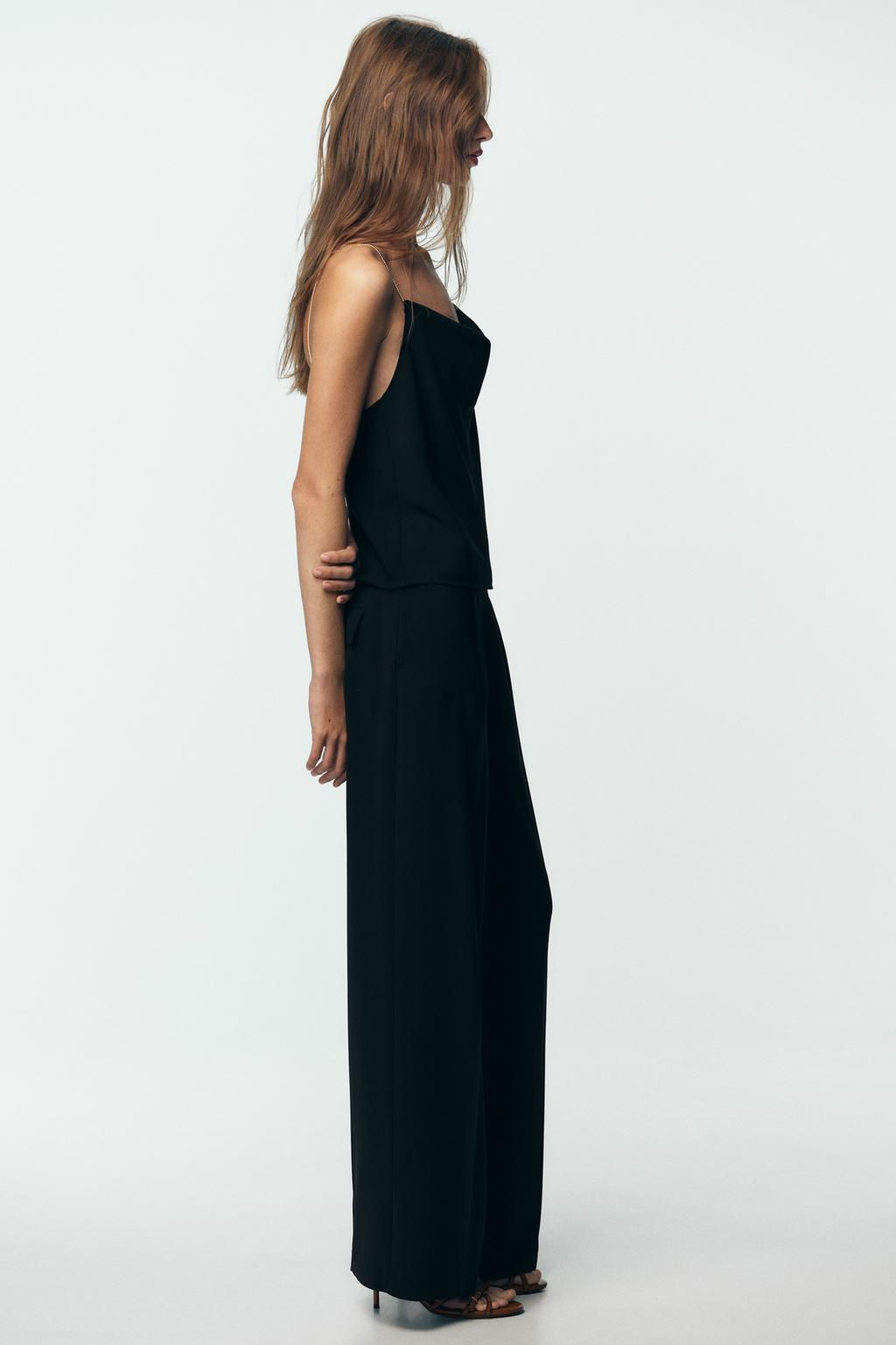 WIDE-LEG TROUSERS WITH CHAIN - Zara фото 4