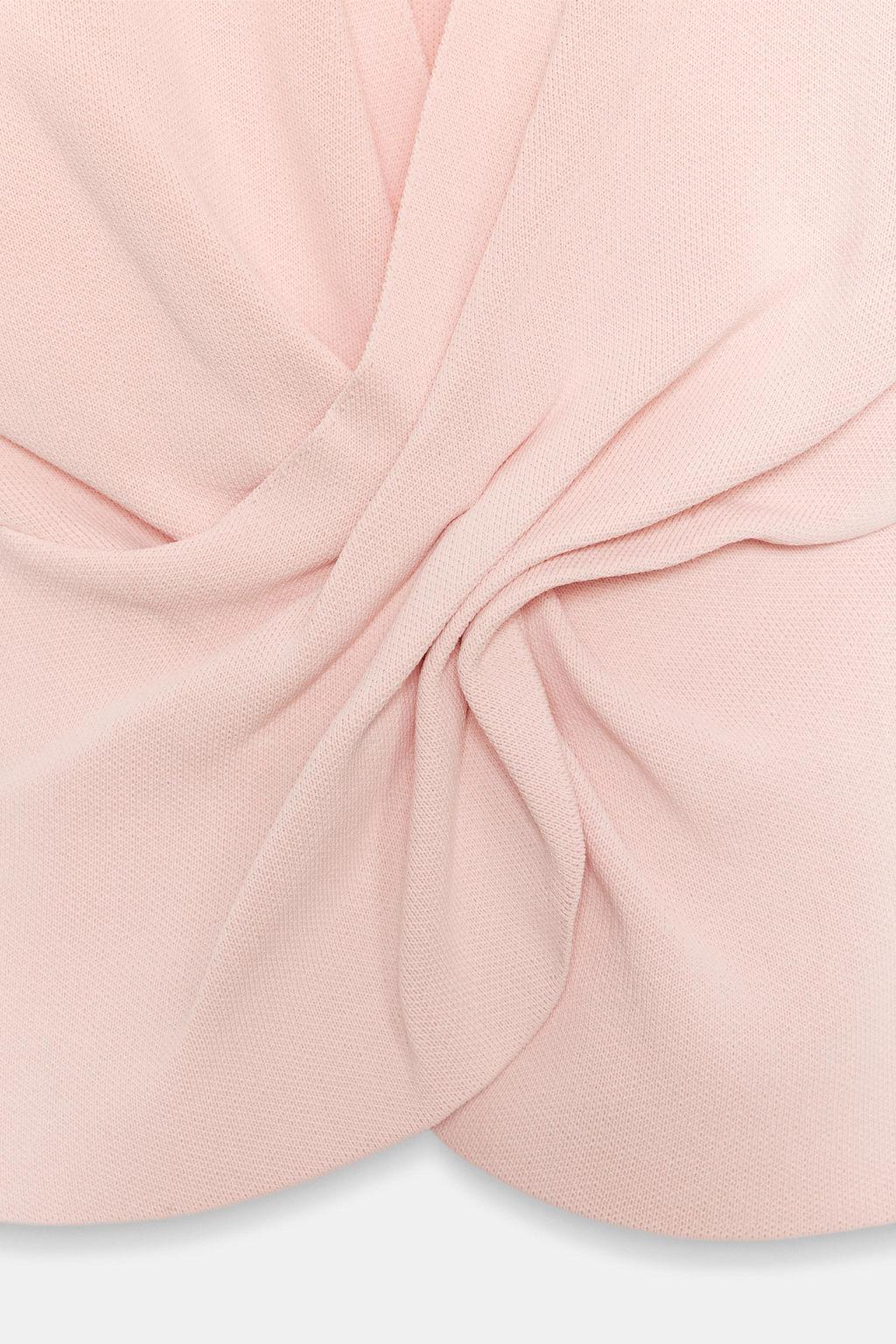 TOP DRAPEADO PUNTO / Rosa pastel