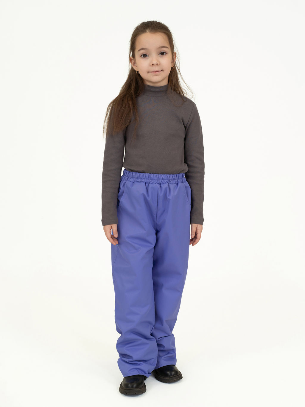 Брюки на поясе сиреневые 10-021 (146, 72)