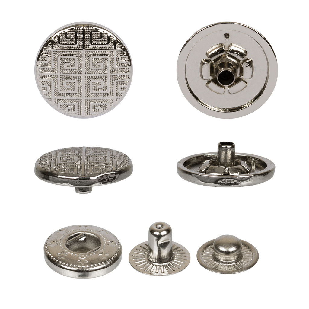 Кнопка Micron JK 005 металл нержавеющий сплав d 15 мм 36 шт. №04 под никель