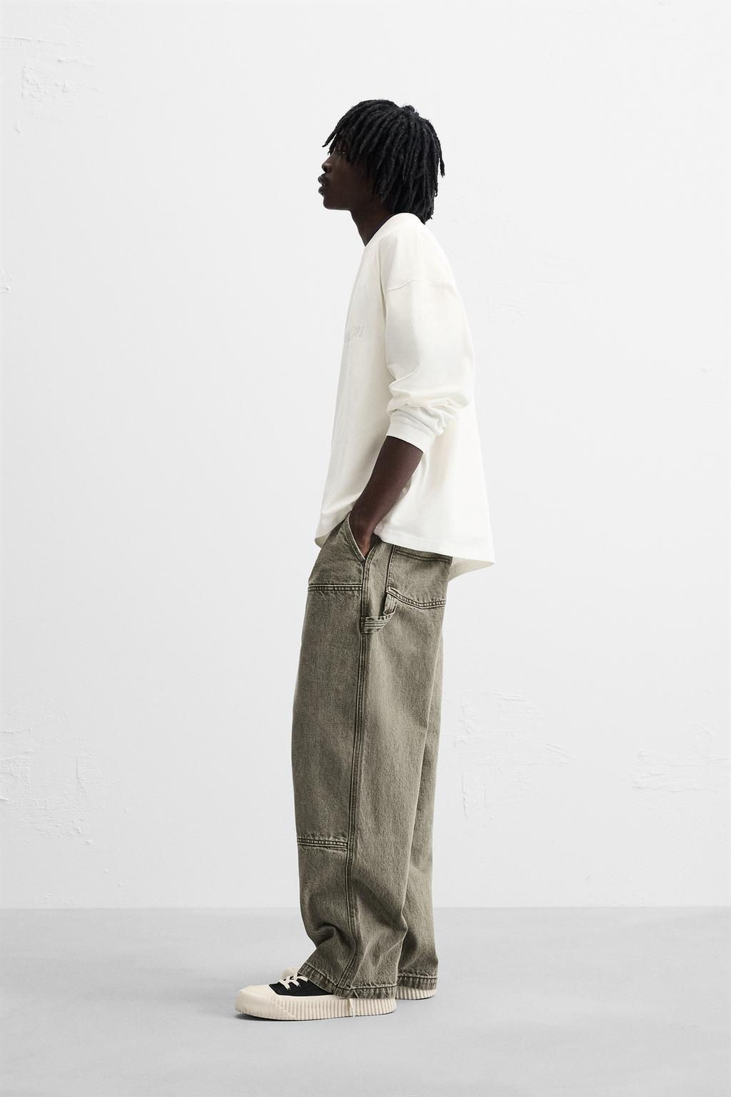 FADED CARPENTER POCKET TROUSERS - Zara фото 22