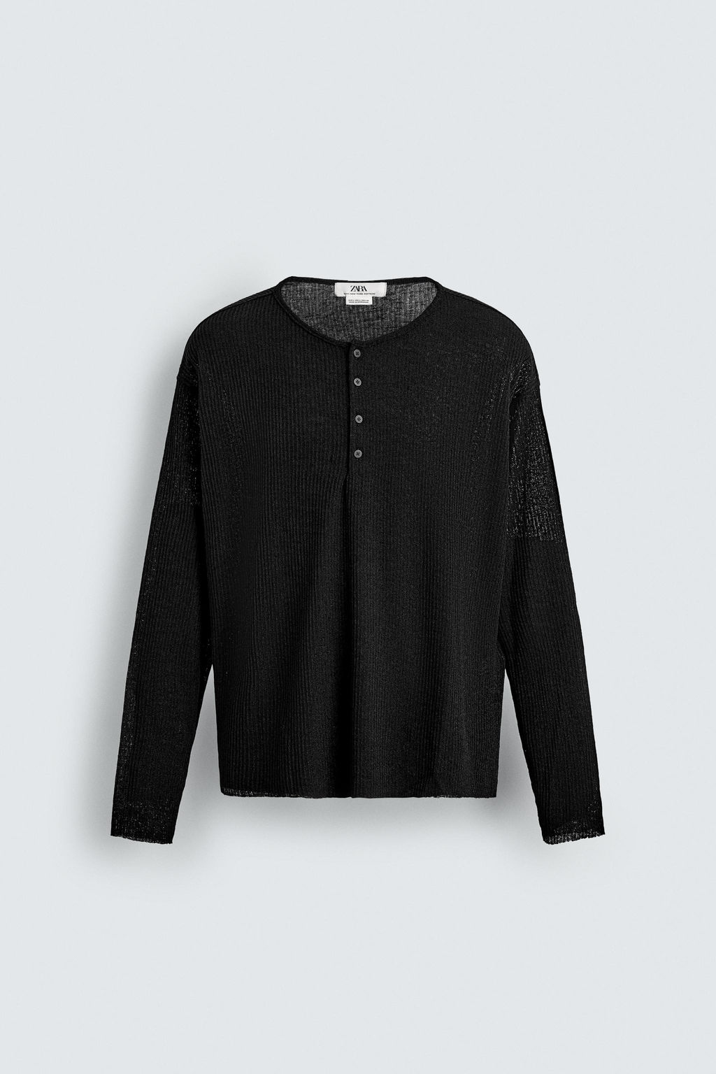 BUTTON-NECK KNIT TOP - Zara фото 7