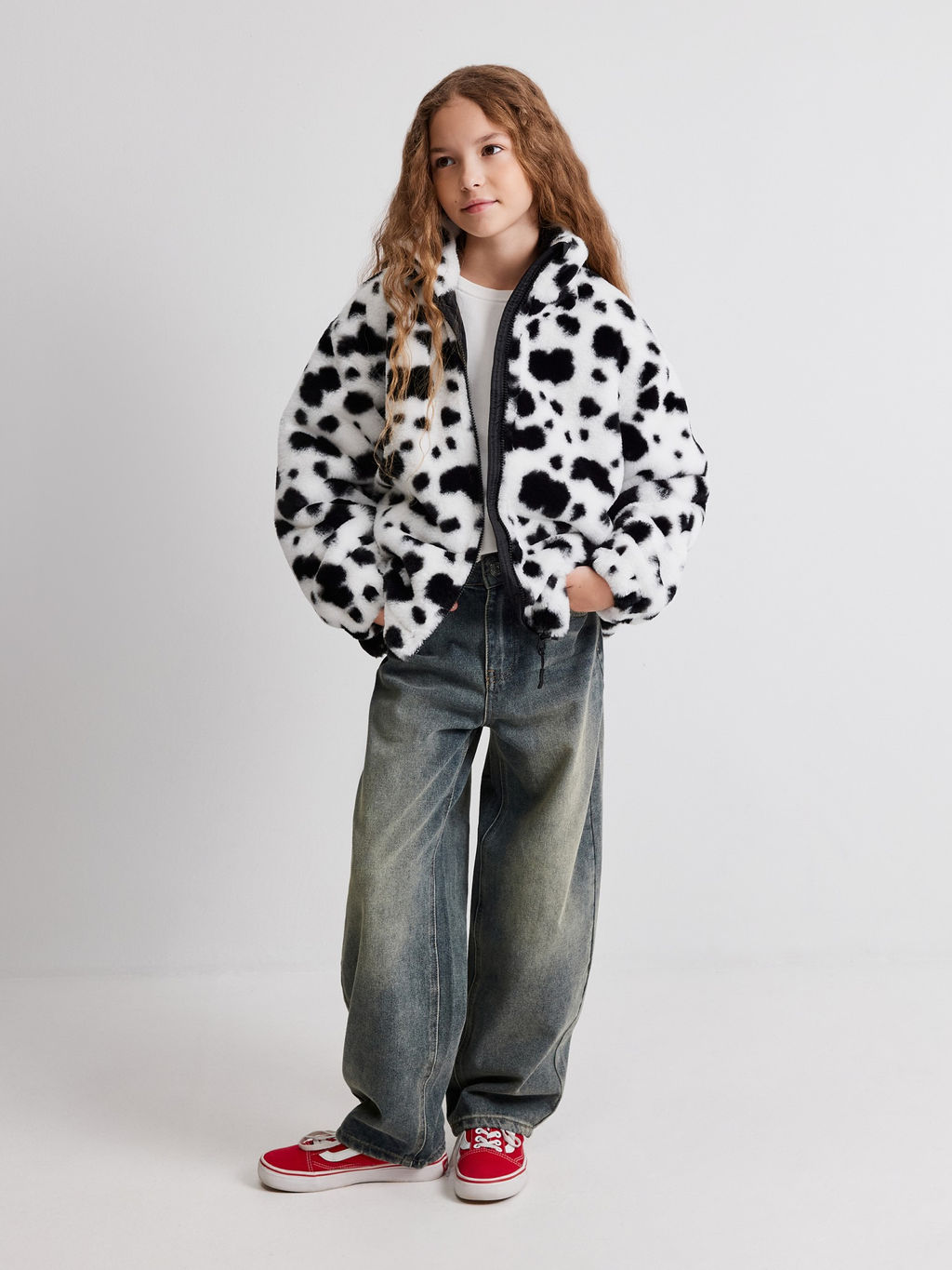 ACOOLA / Куртка детская для девочек Farnese бежевый с черным  фото 7