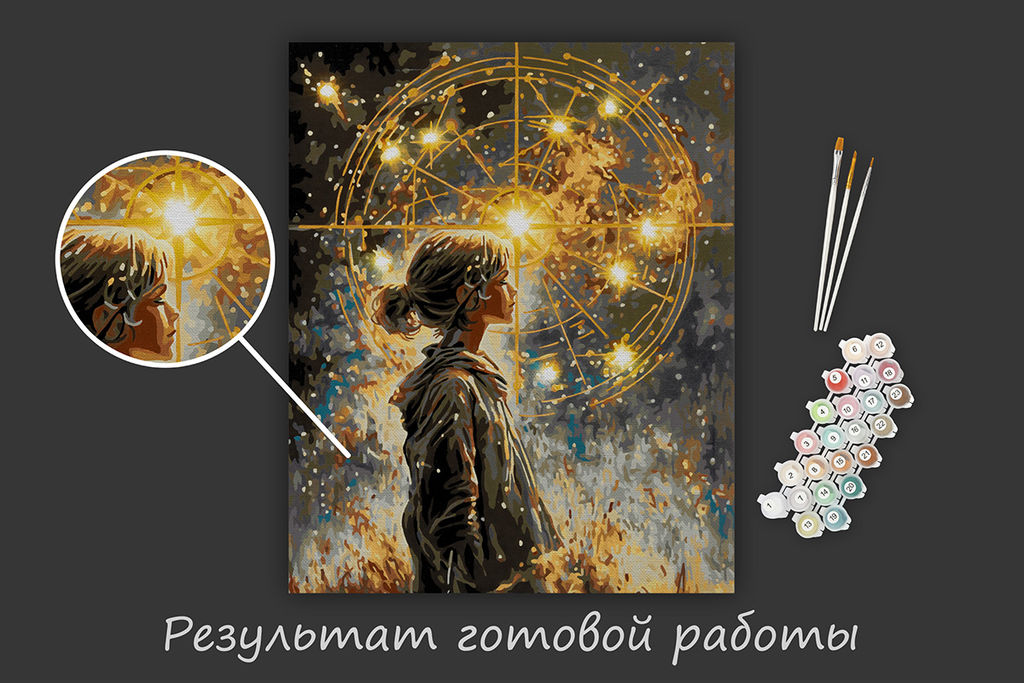 ФРЕЯ PNB/PLDD-330 Набор для раскрашивания по номерам ( со светодиодами ) 50 х 40 см Знаки судьбы