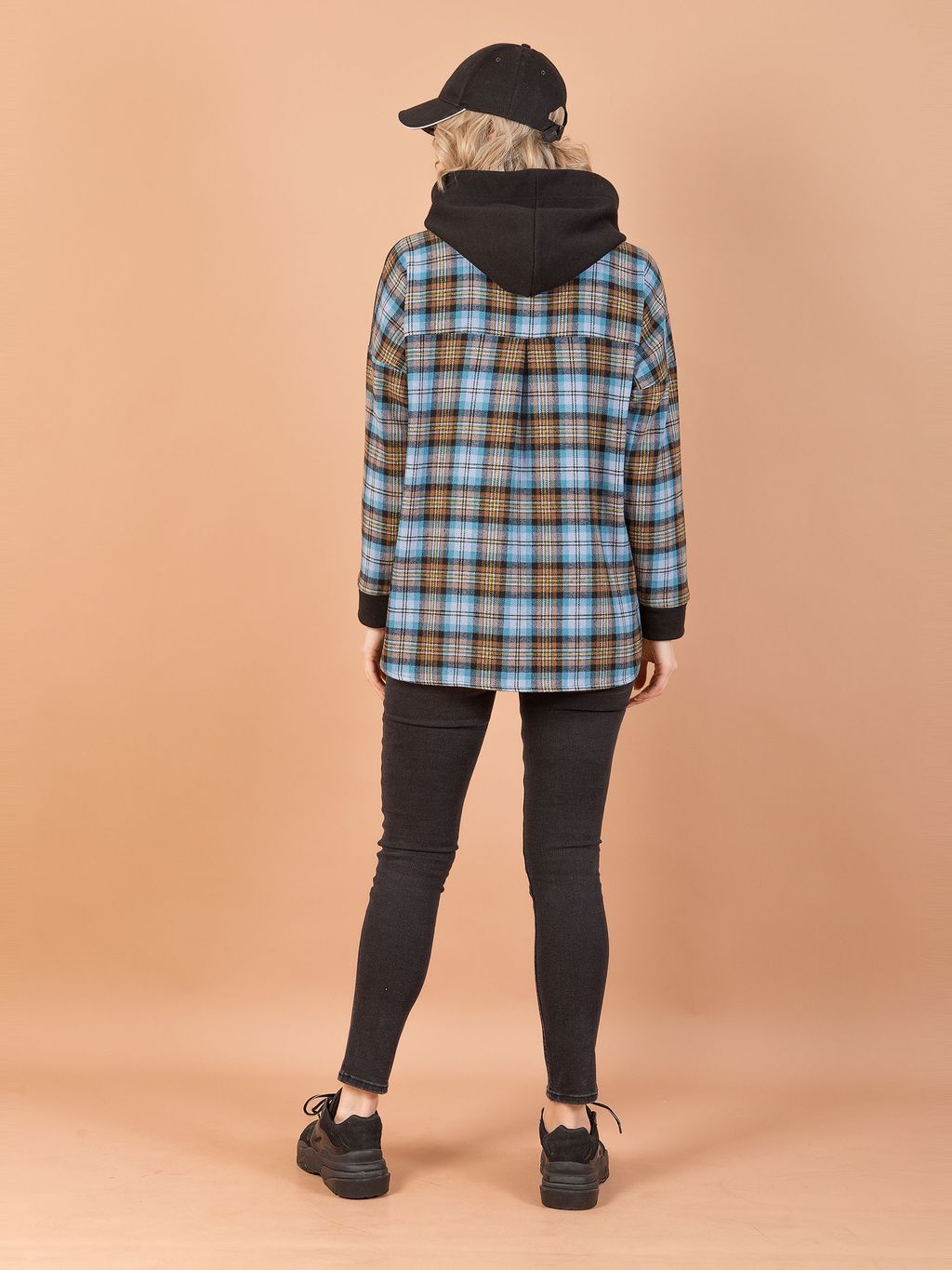 Джемпер комбинированный с капюшоном - Stilla фото 5