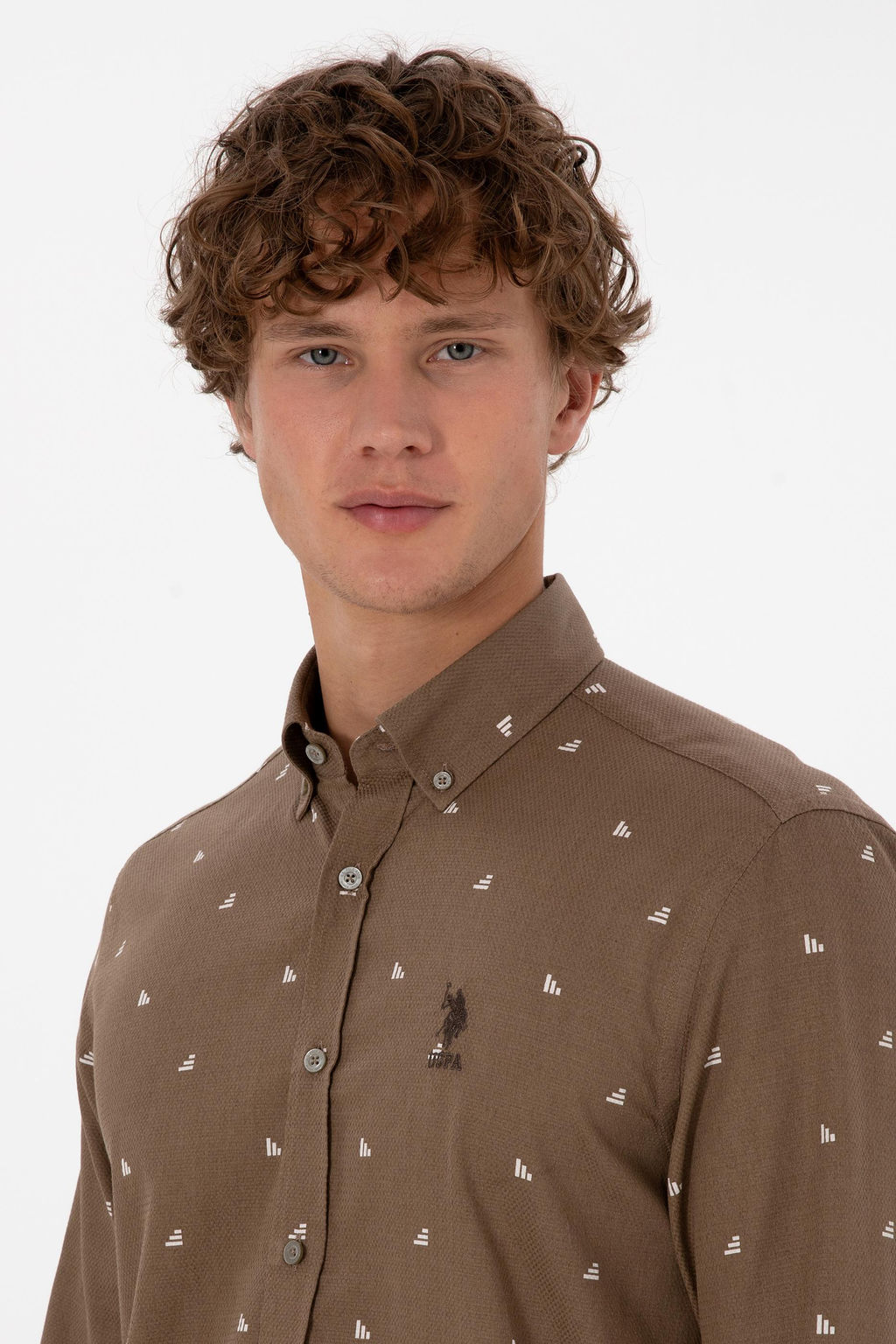 Erkek Haki Uzun Kollu G_mlek Sepette S_rpriz _ndirim - U.s. polo assn фото 2