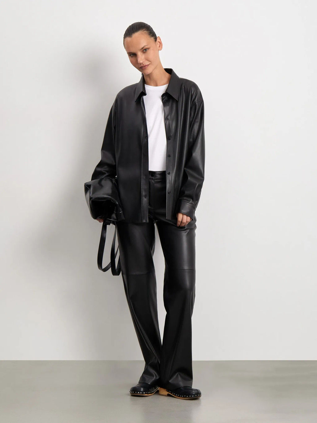 Рубашка однотонная - Emka фото 4