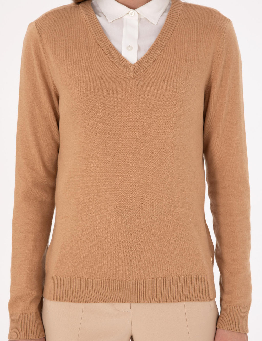 Camel Slim Fit Basic Kazak