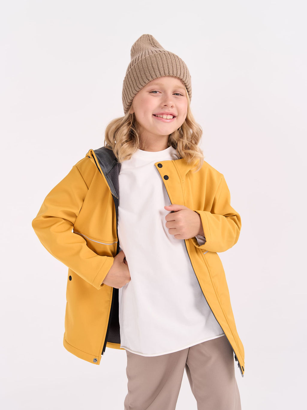 Куртка Softshell демисезонная Горчица 7+ - Bungly фото 10