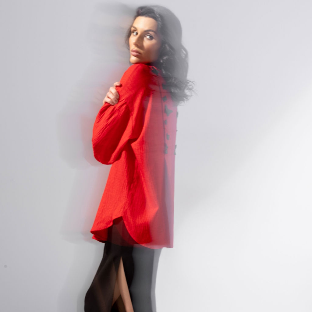 Рубашка нарядная, Нежный шум (красная) - Charutti фото 9