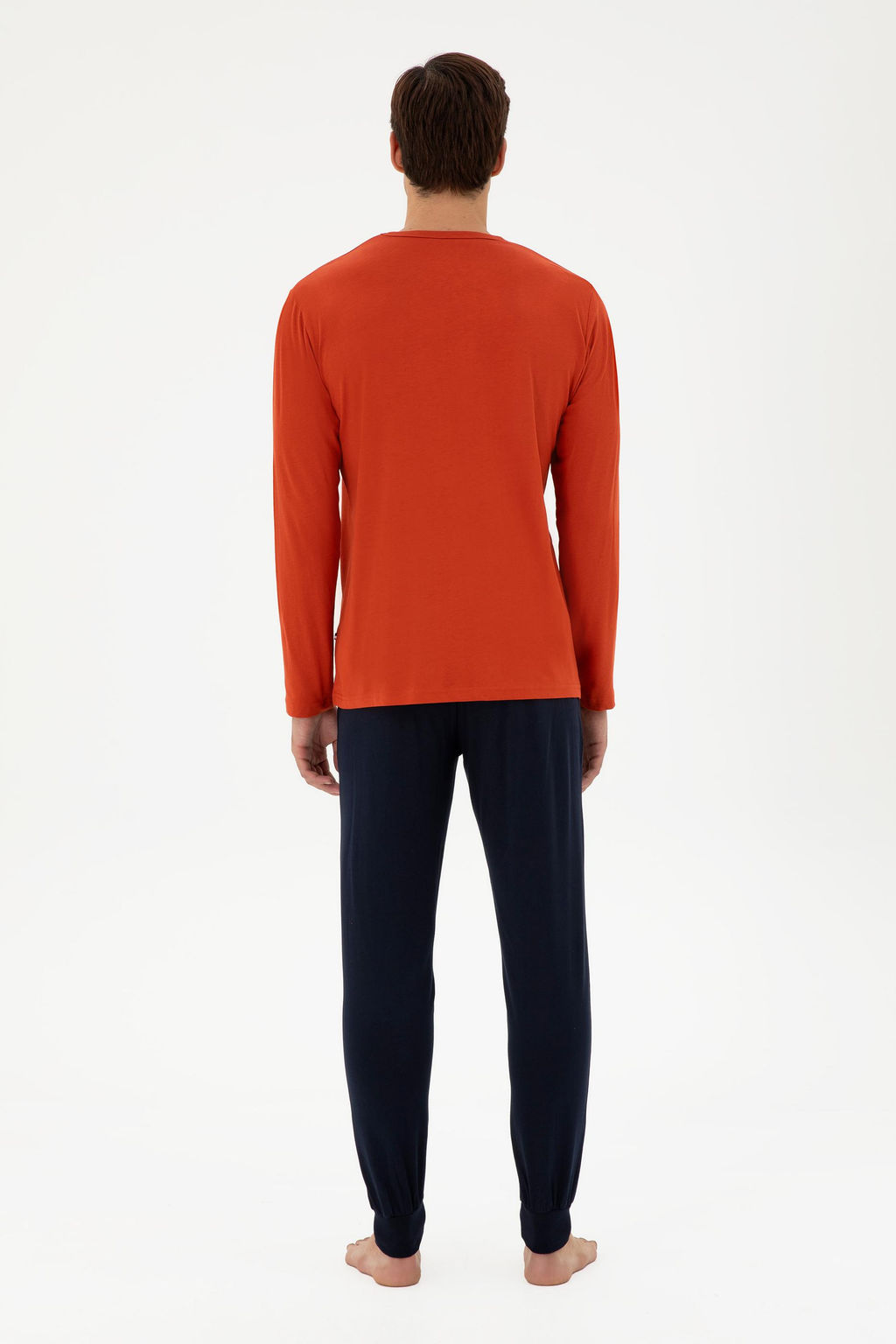 Мужской оранжевый пижамный комплект Неожиданная скидка в корзине - U.s. polo assn фото 4