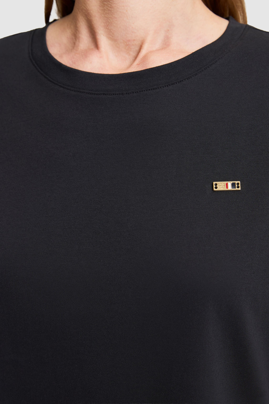 Kad_n Siyah Bisiklet Yaka Basic Ti__rt - U.s. polo assn фото 7
