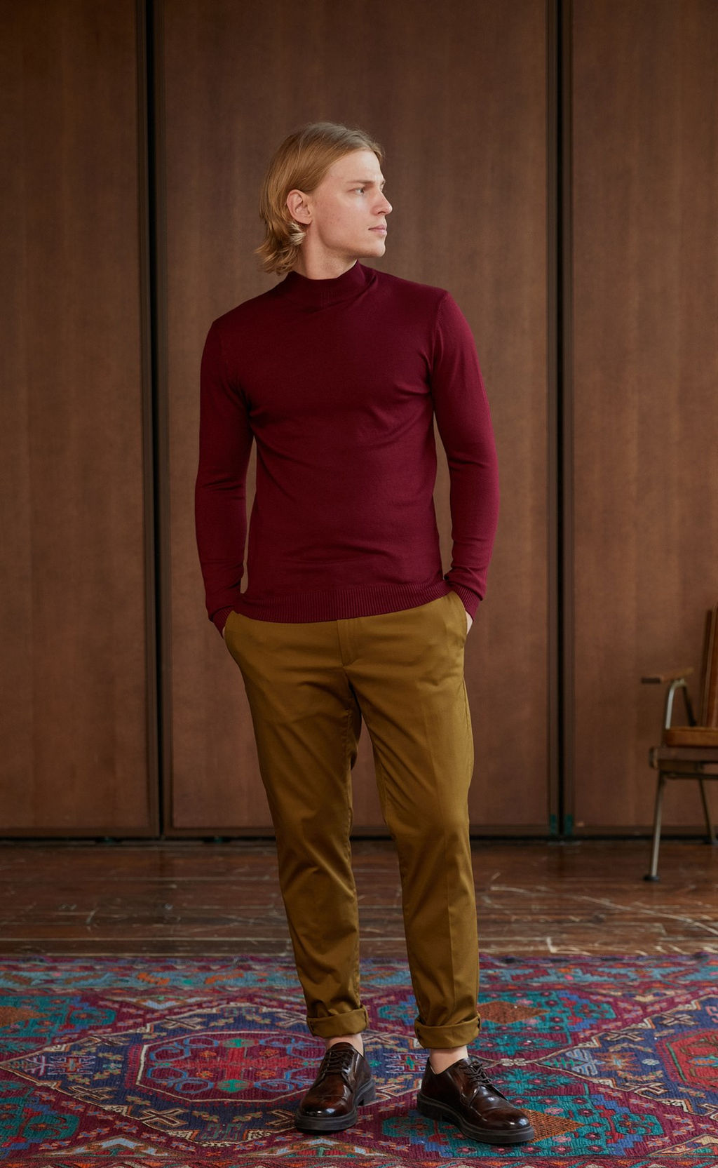 Водолазка F121-01-870 bordo - Fine joyce фото 2