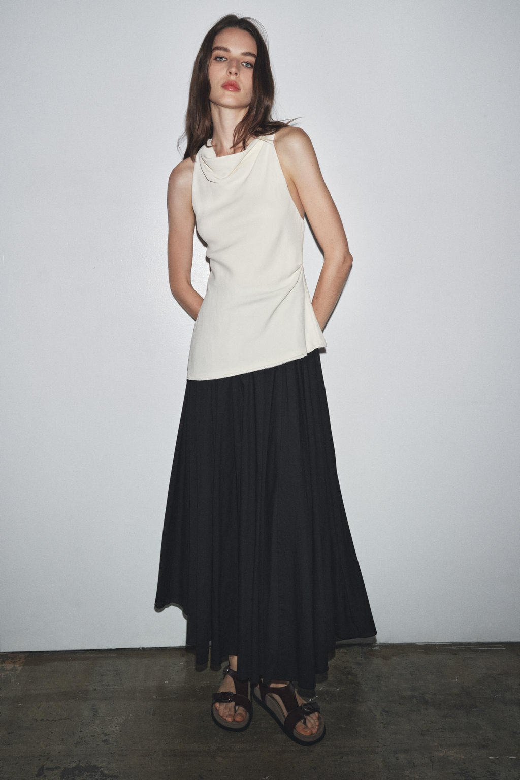 ZW COLLECTION COMBINED HALTER DRESS - Zara фото 15