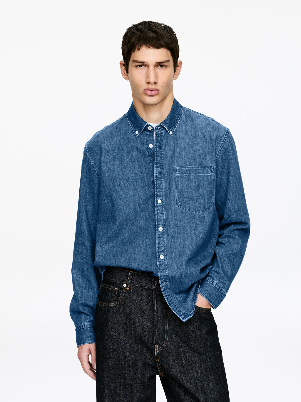 Camisa denim regular - H&m фото 2