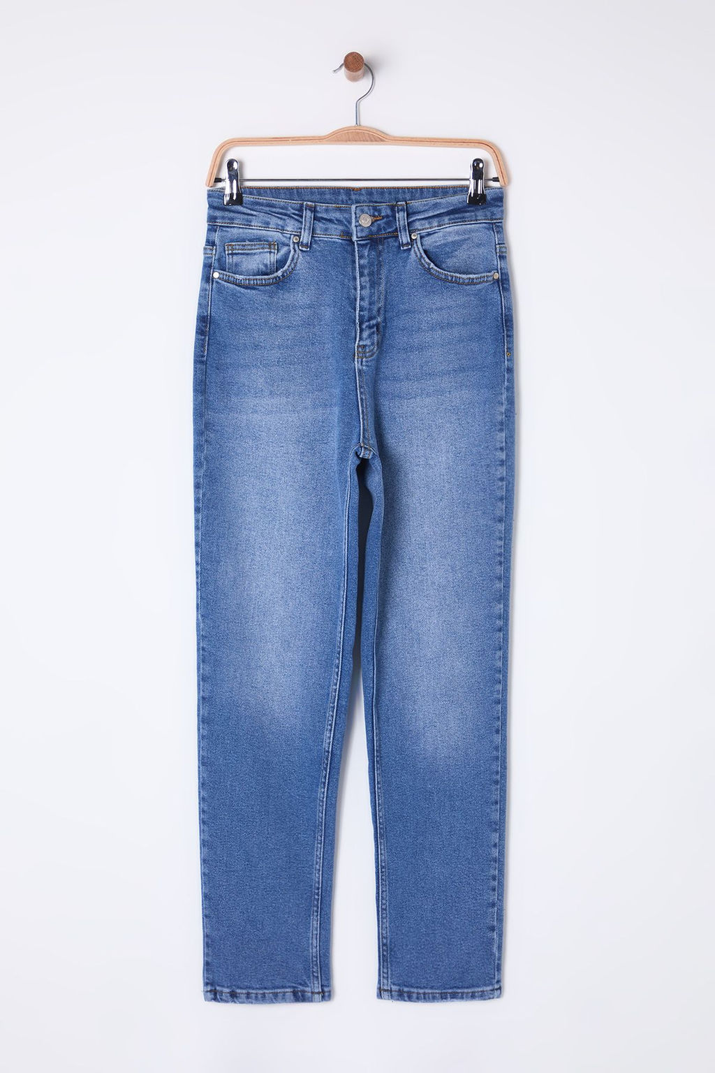 Mavi Yuksek Bel Comfort Mom Jeans TWOSS25JE00115 - Trendyolmilla фото 6