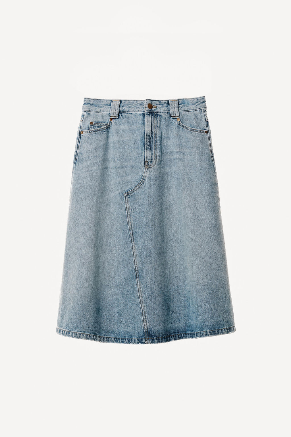 FALDA MIDI DENIM WILLY CHAVARRIA X ZARA / Azul claro  фото 4