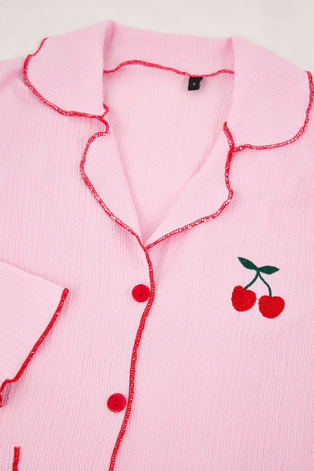 Pembe Kiraz Nak?sl? Cepli Baby Overloklu Burumcuk Dokulu Orme Pijama Tak?m? THMSS26PT00018 - Trendyolmilla фото 15