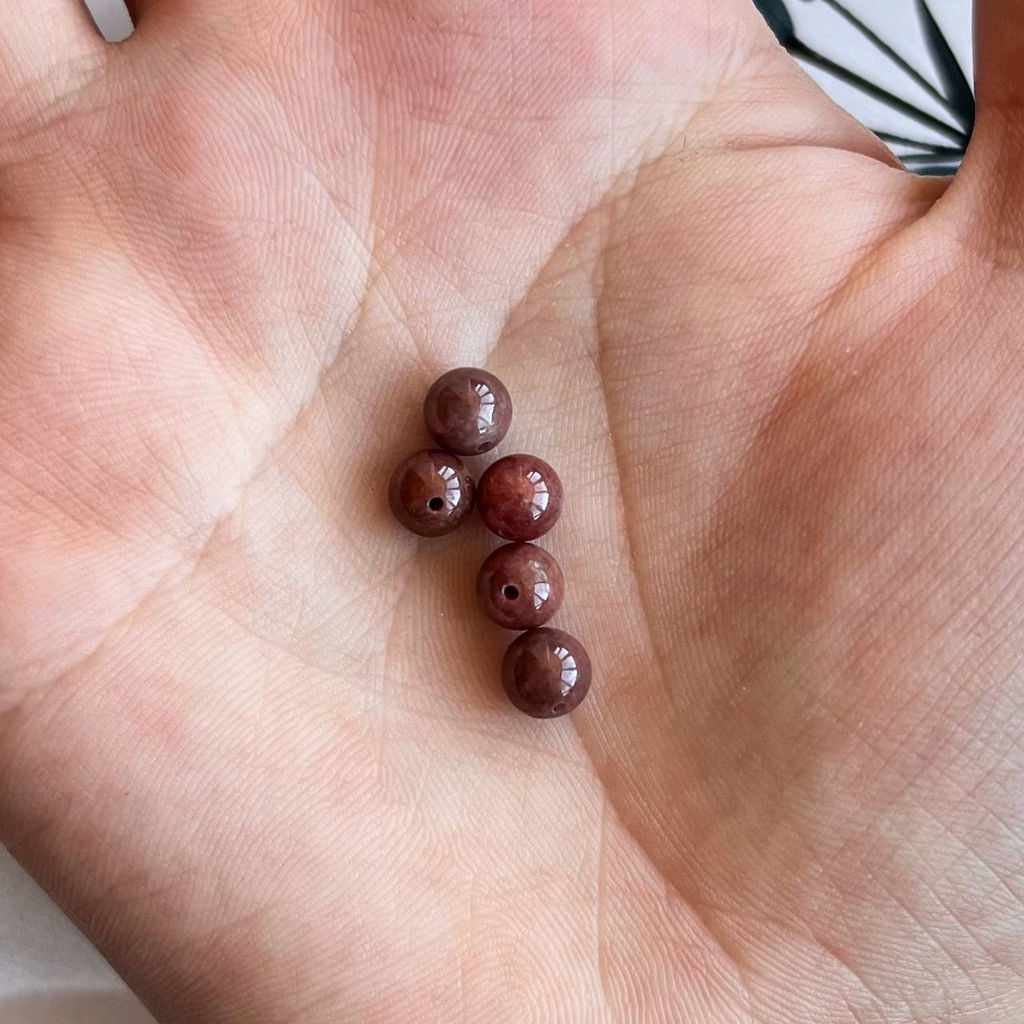 Бусины для украшений из Родонита (5 шт)