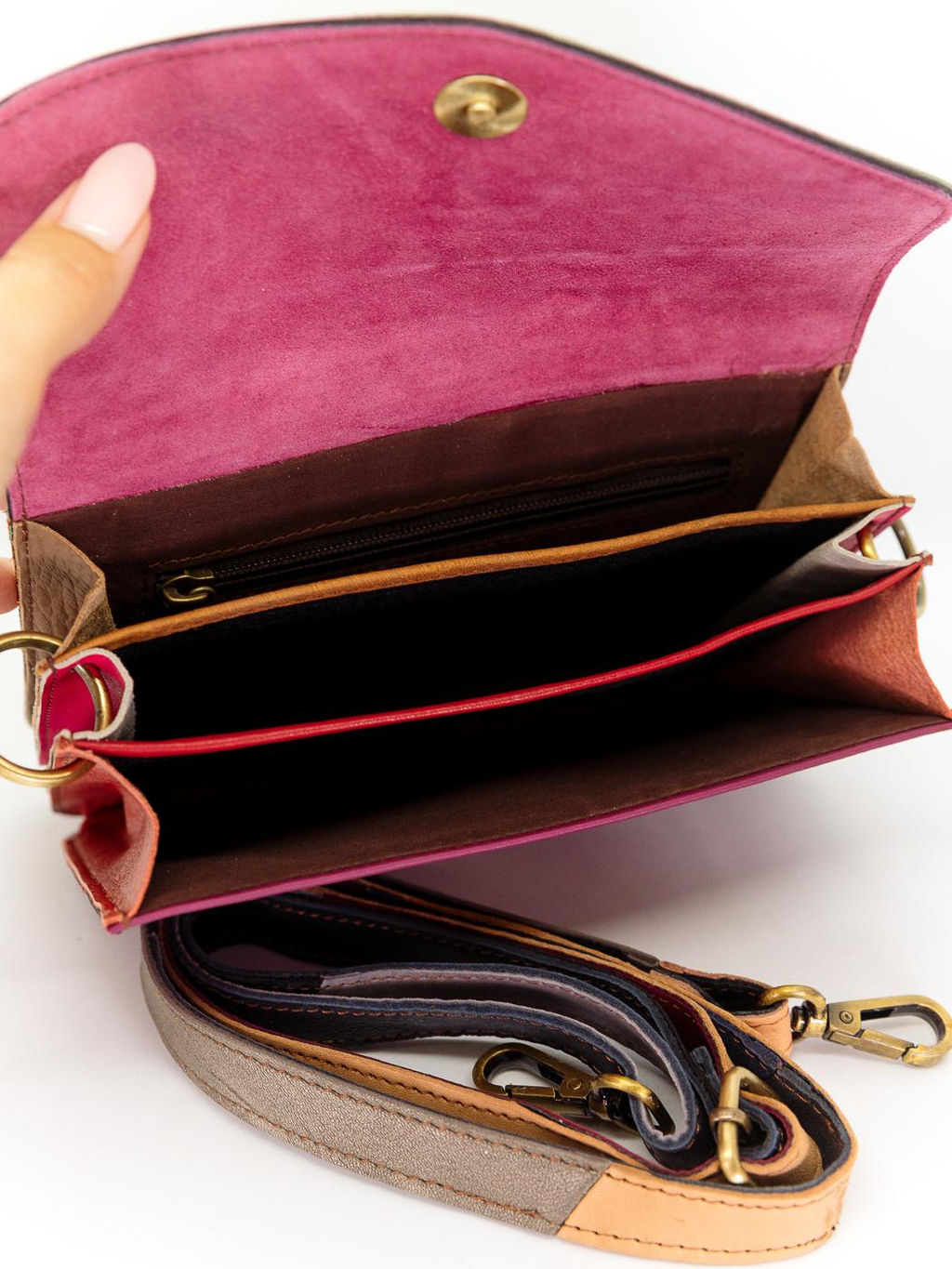 Сумка натуральная кожа через плечо №1120/56 - Ганг фото 3