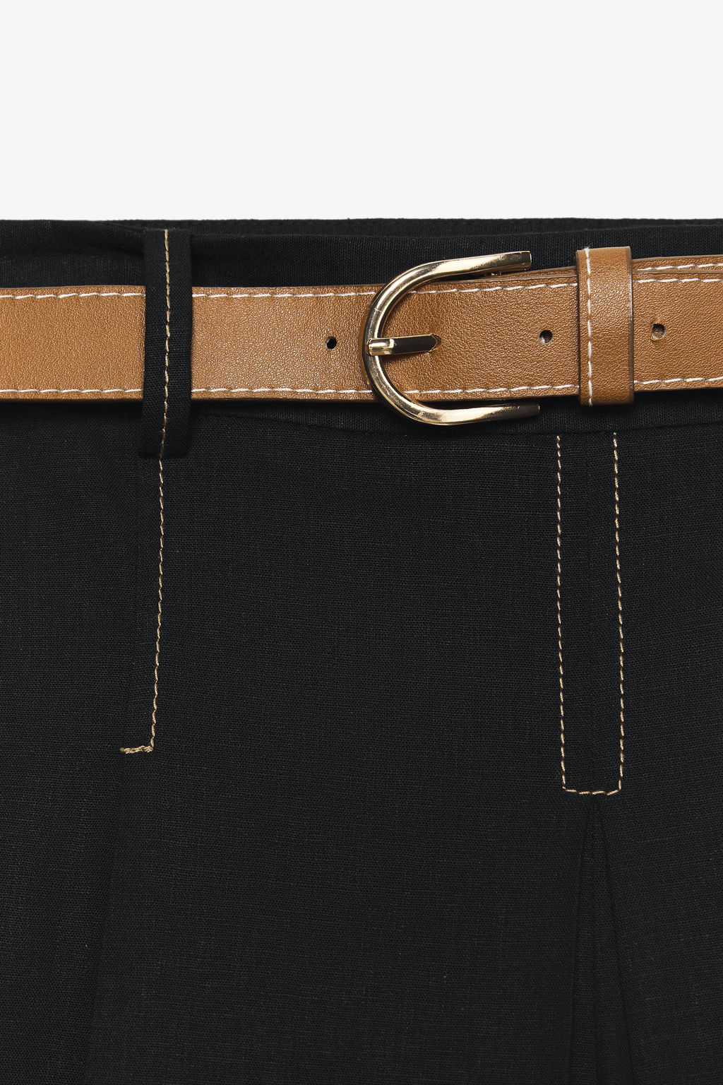 BELTED LONG BERMUDA SHORTS WITH DARTS - Zara фото 9