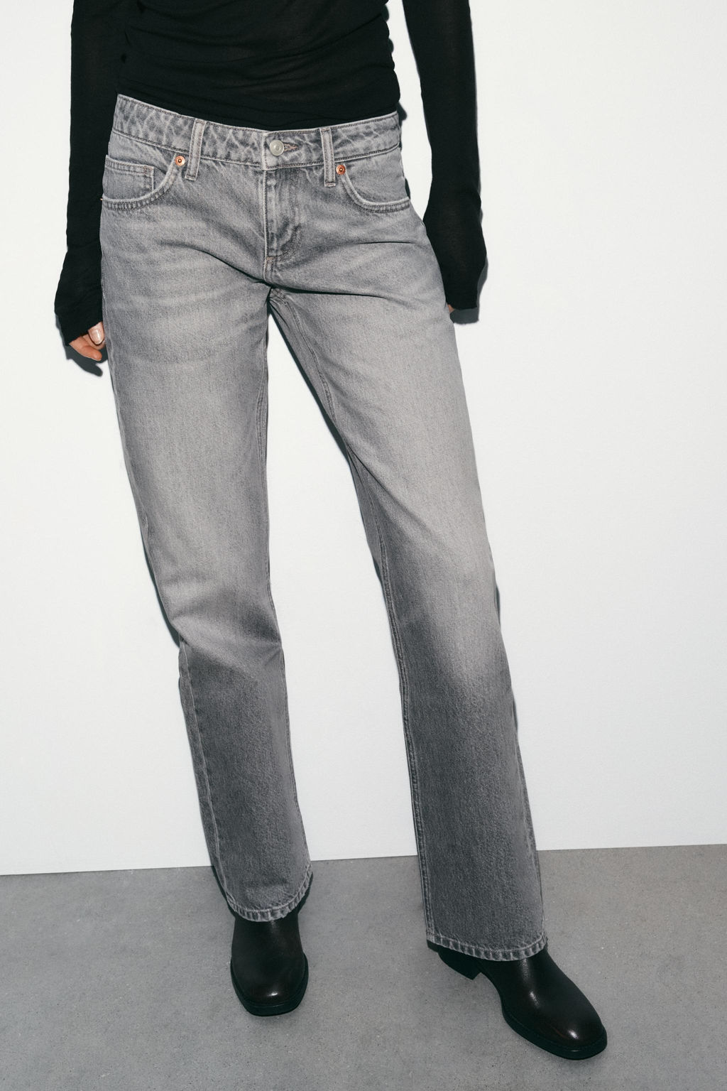 TRF WIDE-LEG LOW-RISE JEANS - Zara фото 11