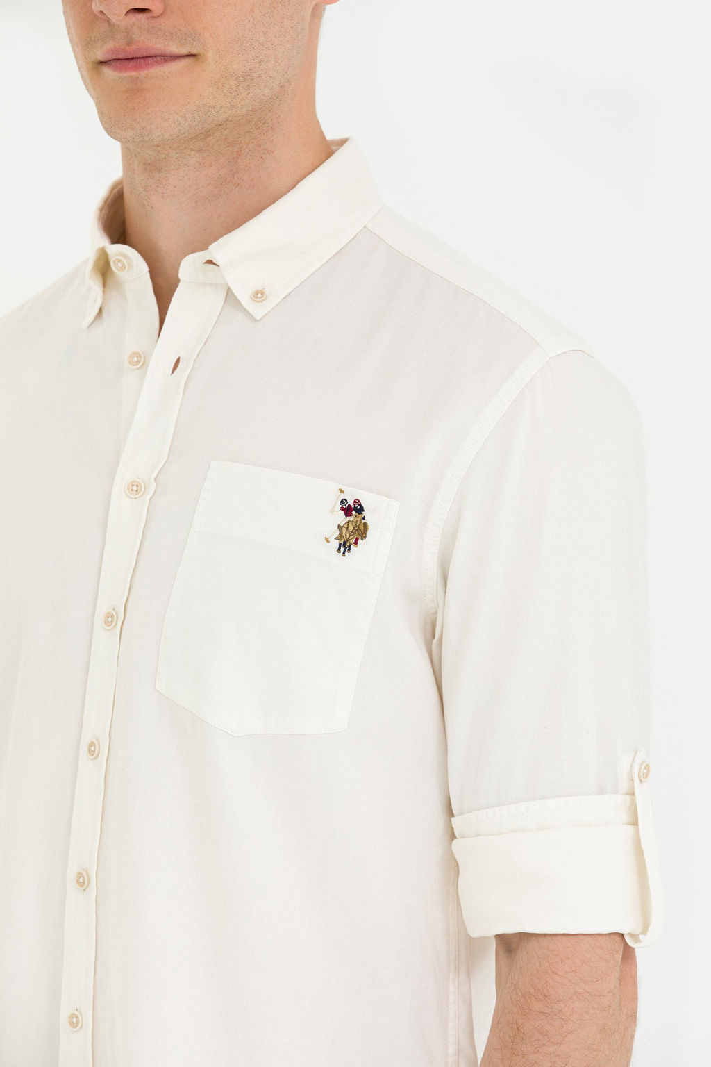 U. S. Polo Assn / Мужская рубашка с длинным рукавом Stone - U.s. polo assn фото 7