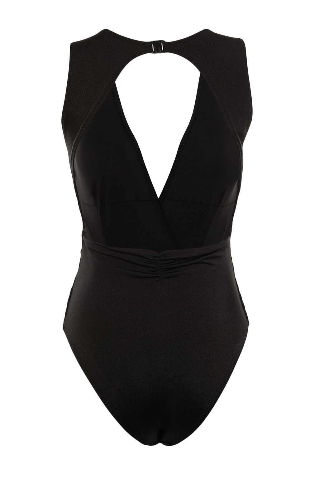 TRENDYOLMILLA Kiremit V Yaka Drapeli Regular Mayo TBESS21MA0042  фото 9