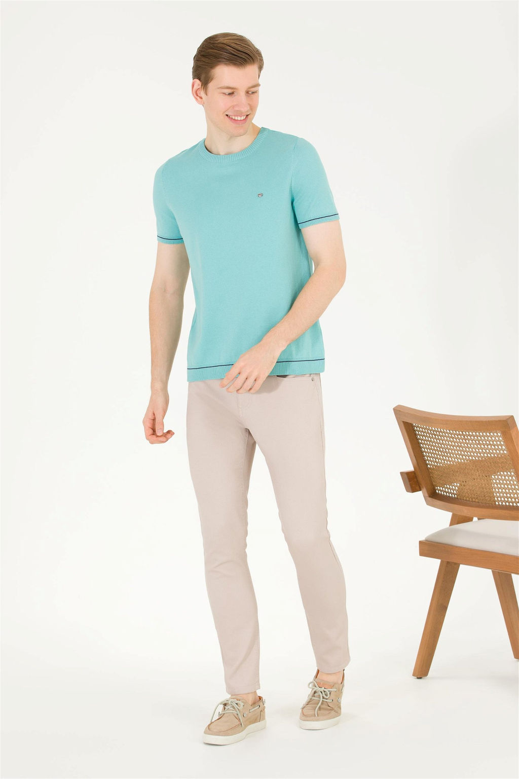 Мужские брюки из парусины с каменным узором - U.s. polo assn фото 3