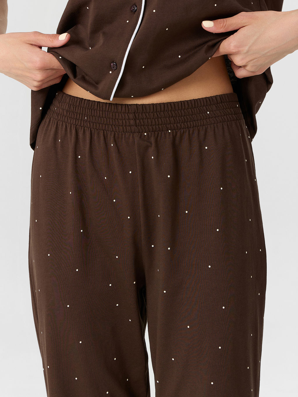 Комплект Mark Formelle женский жакет и бриджи кофейный хлопок  фото 6