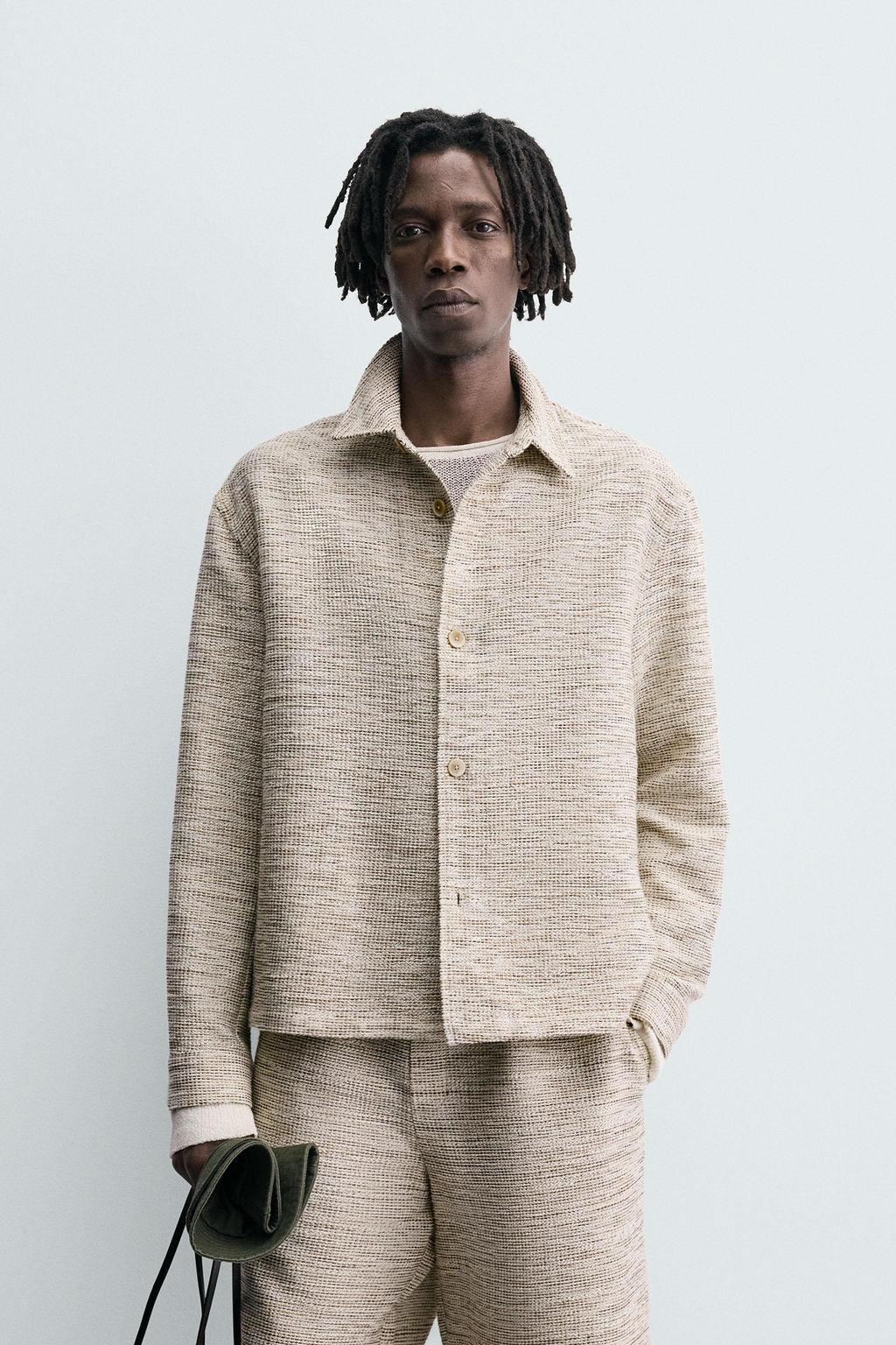 CONTRAST TEXTURED OVERSHIRT - Zara фото 2