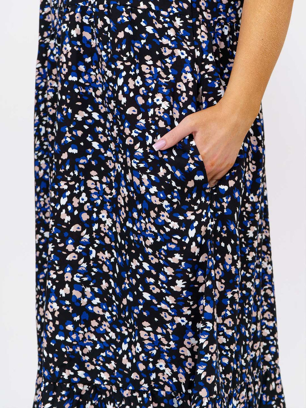 Платье женское, цвет черный синий