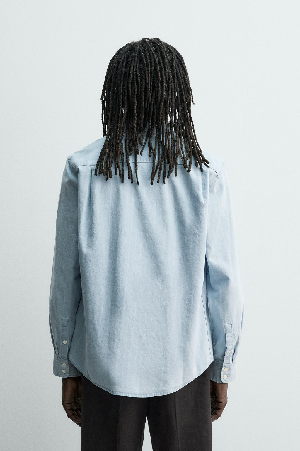 CAMISA JACQUARD DENIM AARON LEVINE X ZARA / Azul claro  фото 3