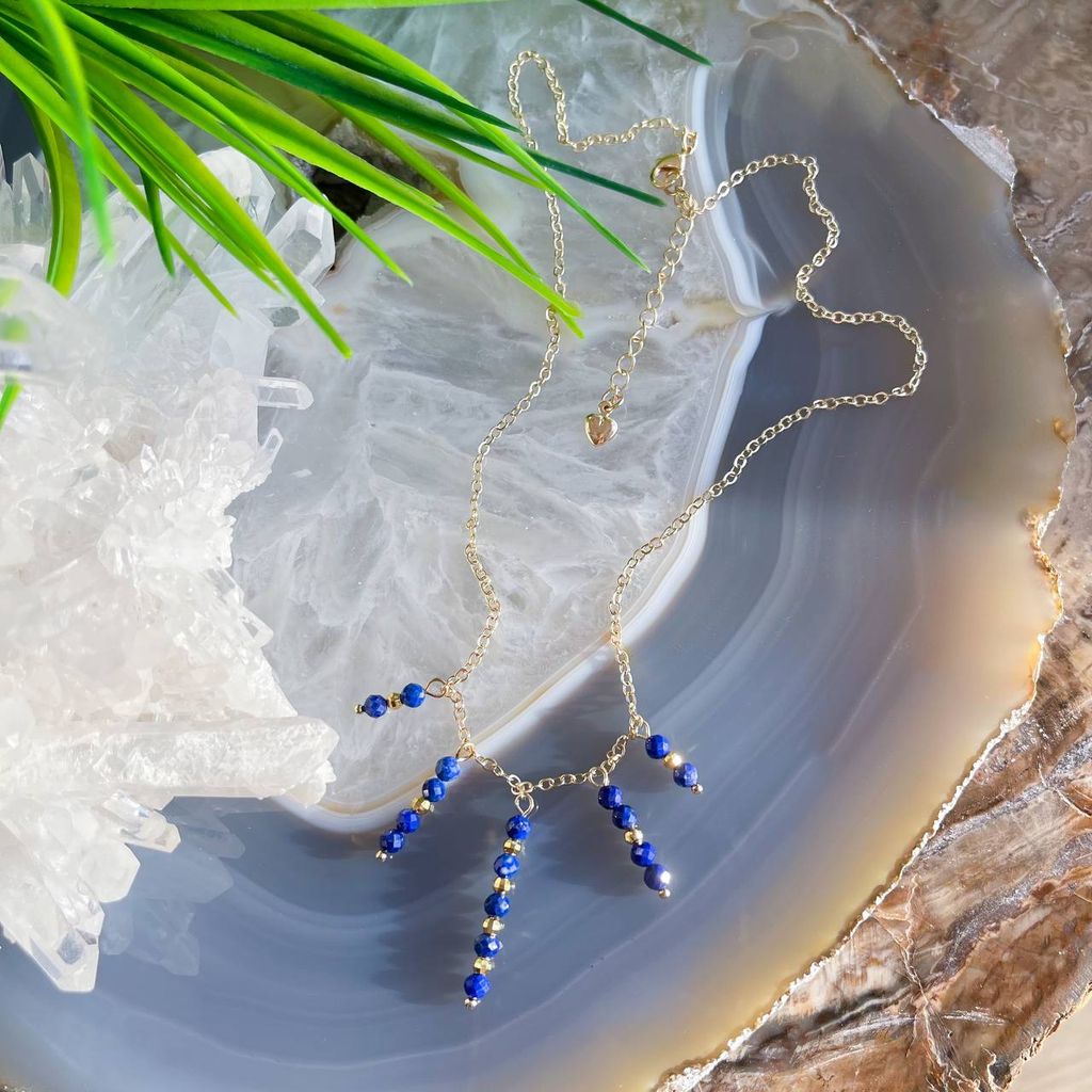 Колье на цепочке с Лазуритом