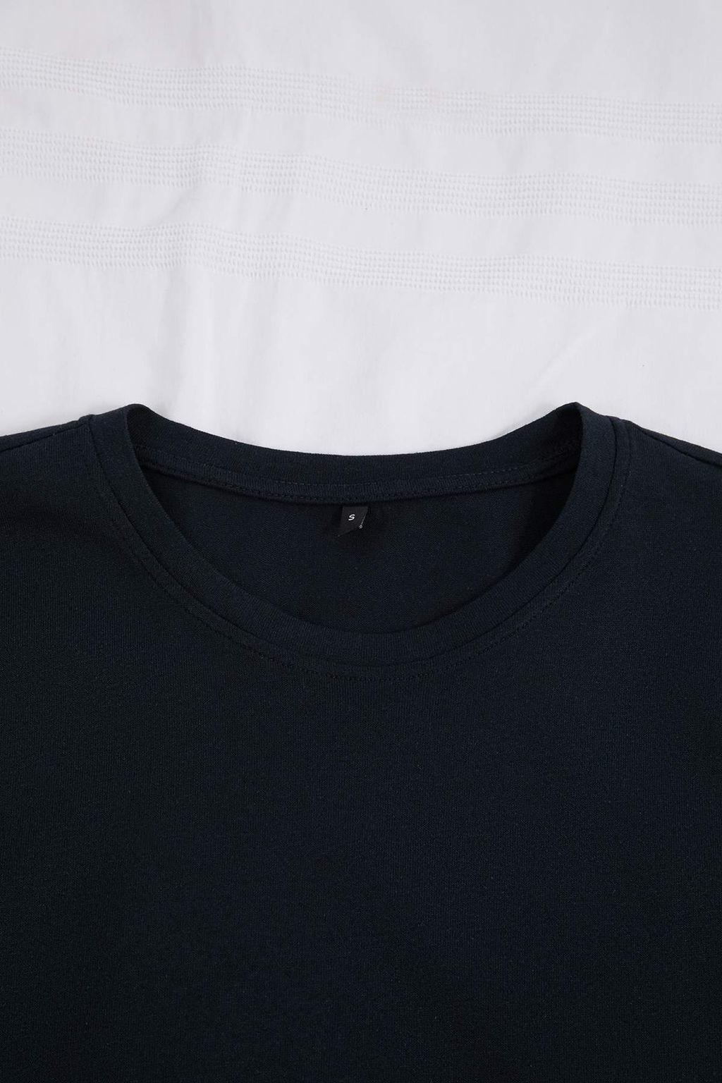 Koyu Lacivert Regular/Normal Kesim Alt Cizgili Orme Pijama Tak?m? TMNSS26PT00036 - Trendyolmilla фото 2