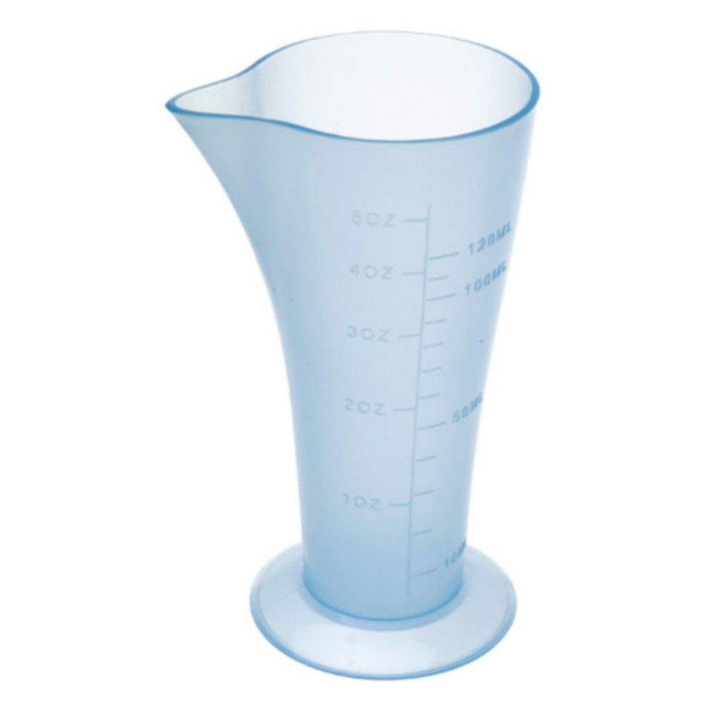 Dewal Мерный стакан с носиком JPP061D, пластик, голубой, 120 мл  фото 2