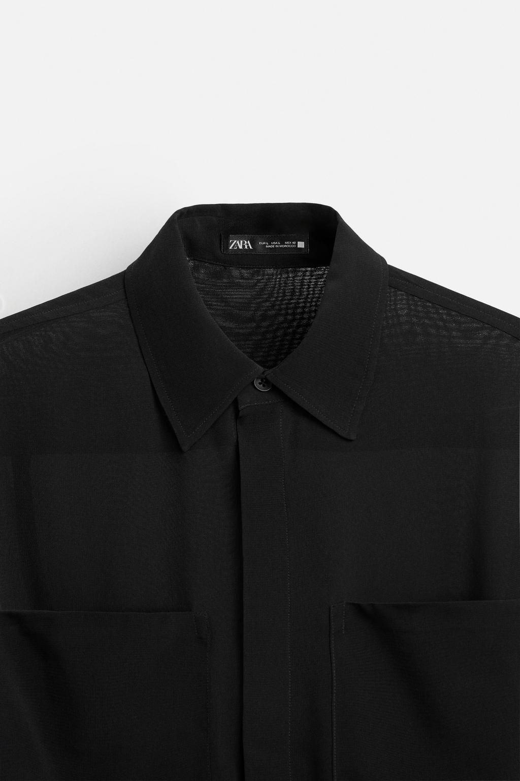 SEMI-SHEER SHIRT - Zara фото 8