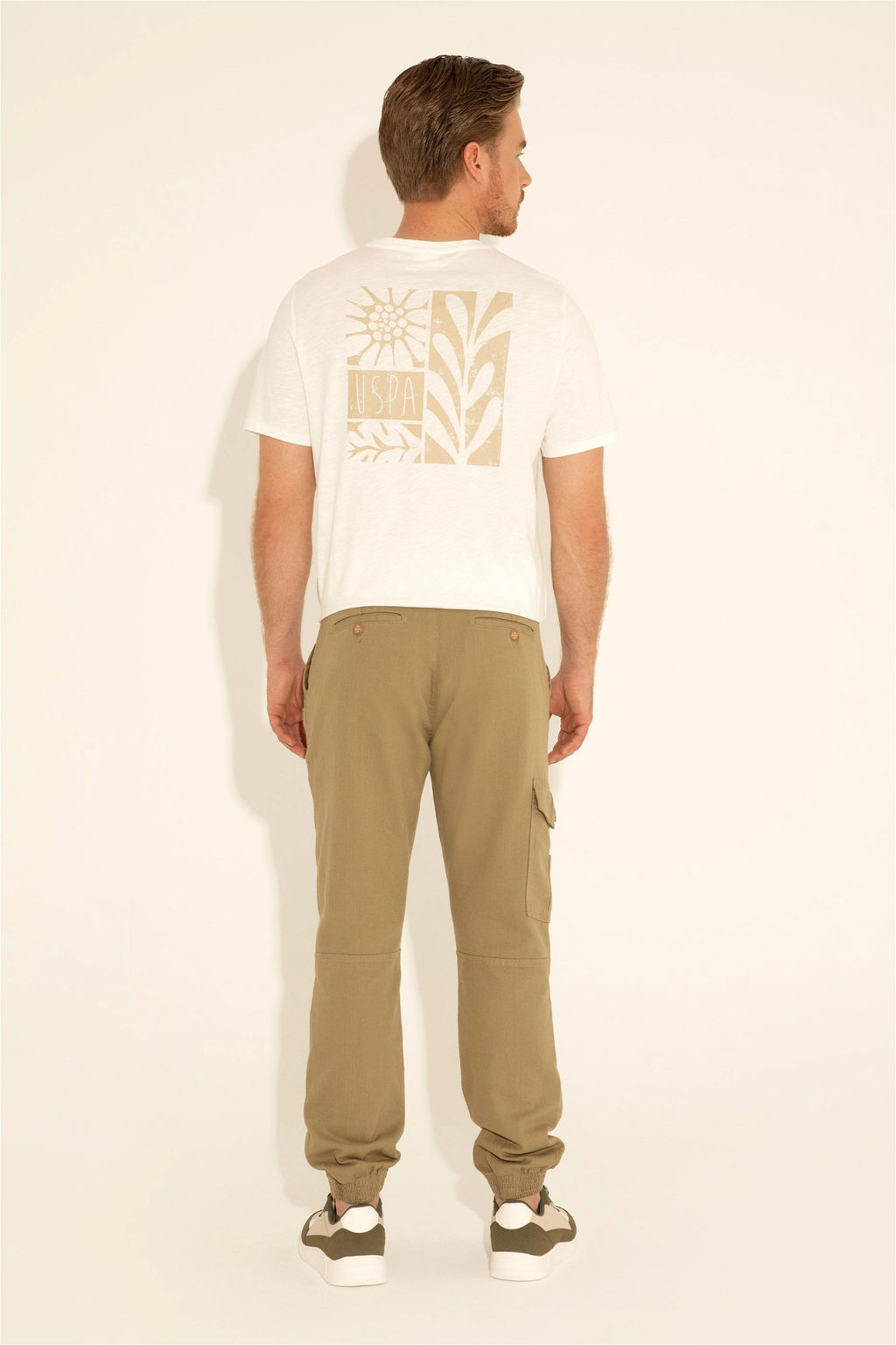 U. S. Polo Assn / Мужские брюки цвета хаки из плотной ткани - U.s. polo assn фото 4